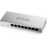 Zyxel GS1200-8HPV3 Upravljano L2 Gigabit Ethernet (10/100/1000) Podrška za napajanje putem Etherneta (PoE) Stolno računalo Sivo