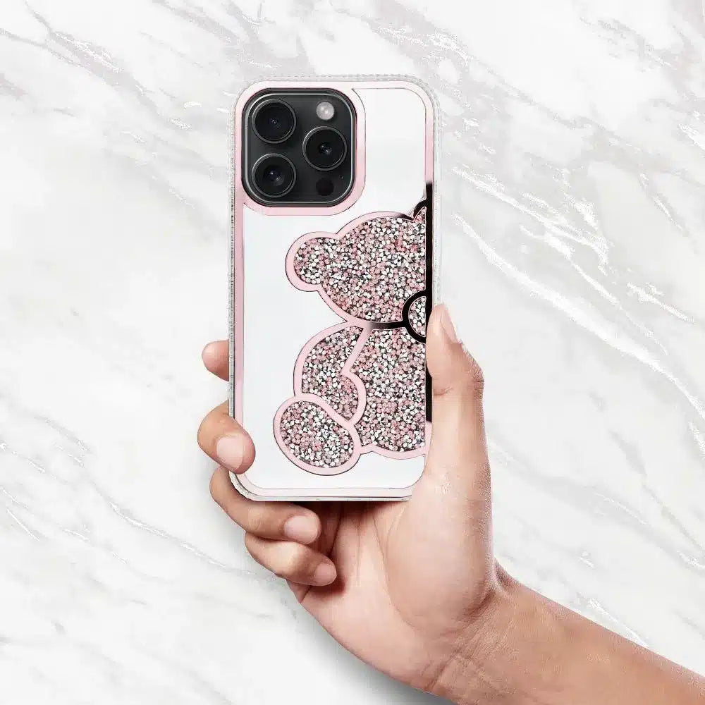 TEDDY BEAR maska za iPhone 16 Pro Max - roza