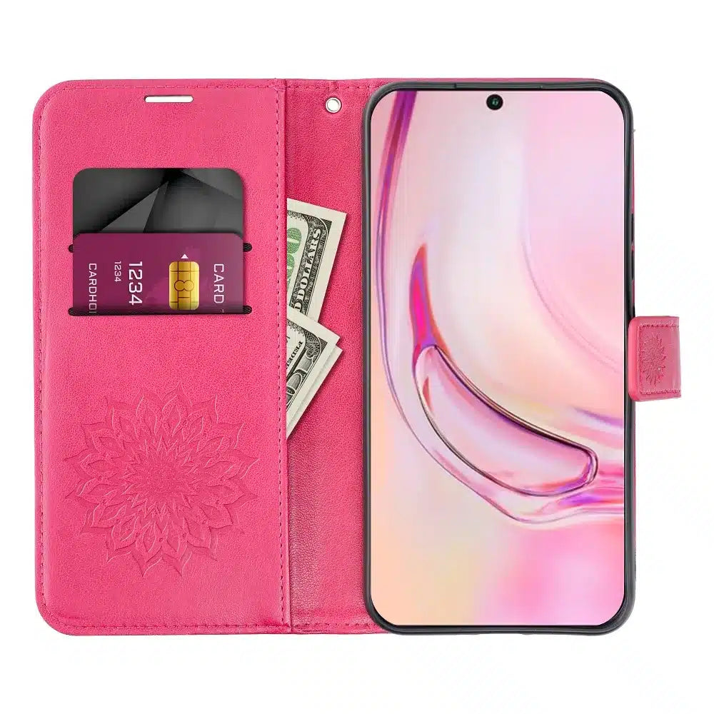 MEZZO Book etui preklopna torbica za XIAOMI Redmi 12 4G / 12 5G mandala magenta