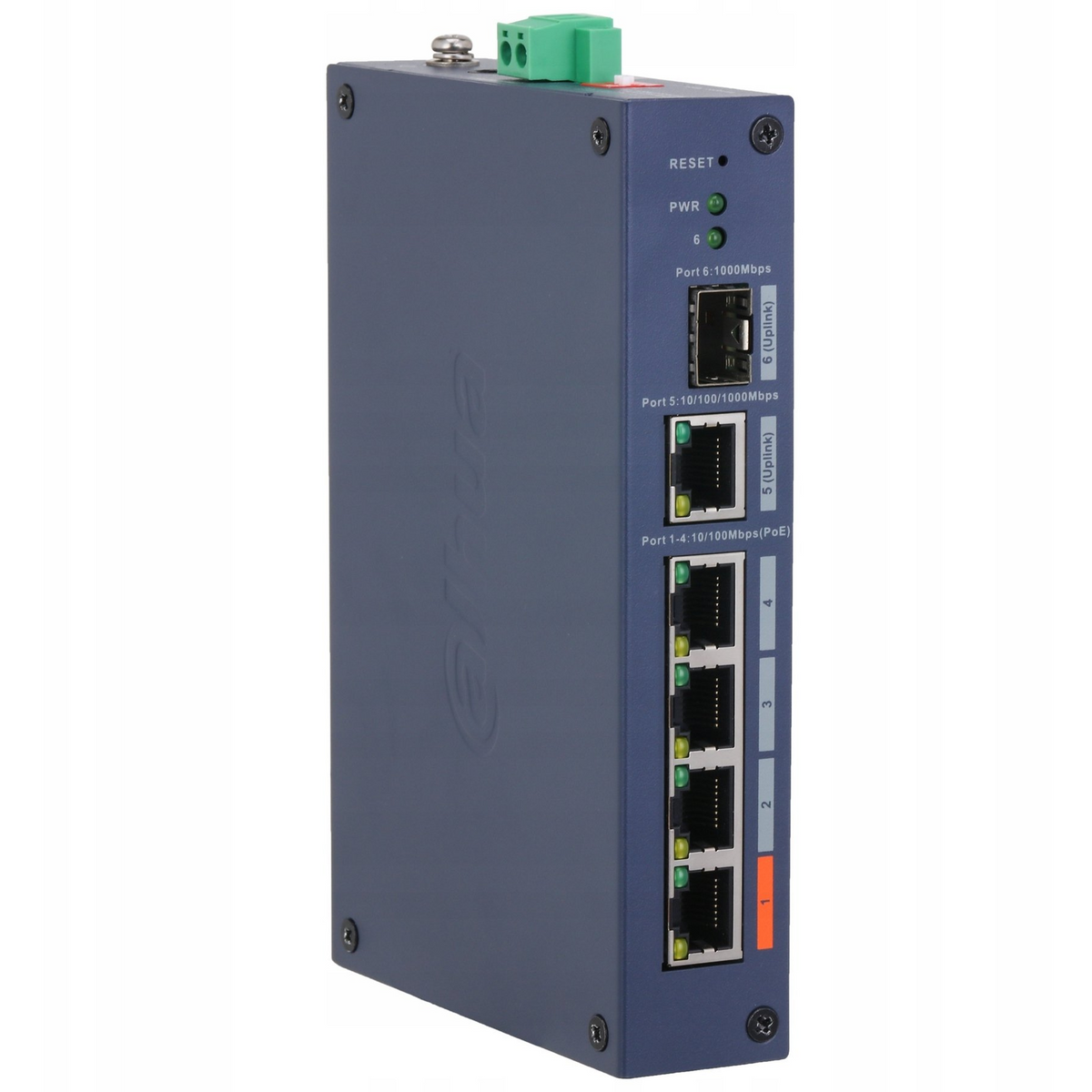 Dahua Technology CHS4106-4ET-60 mrežni prekidač Upravljano L2 Fast Ethernet (10/100) Podrška za napajanje putem Etherneta (PoE) Stolno računalo Plavo