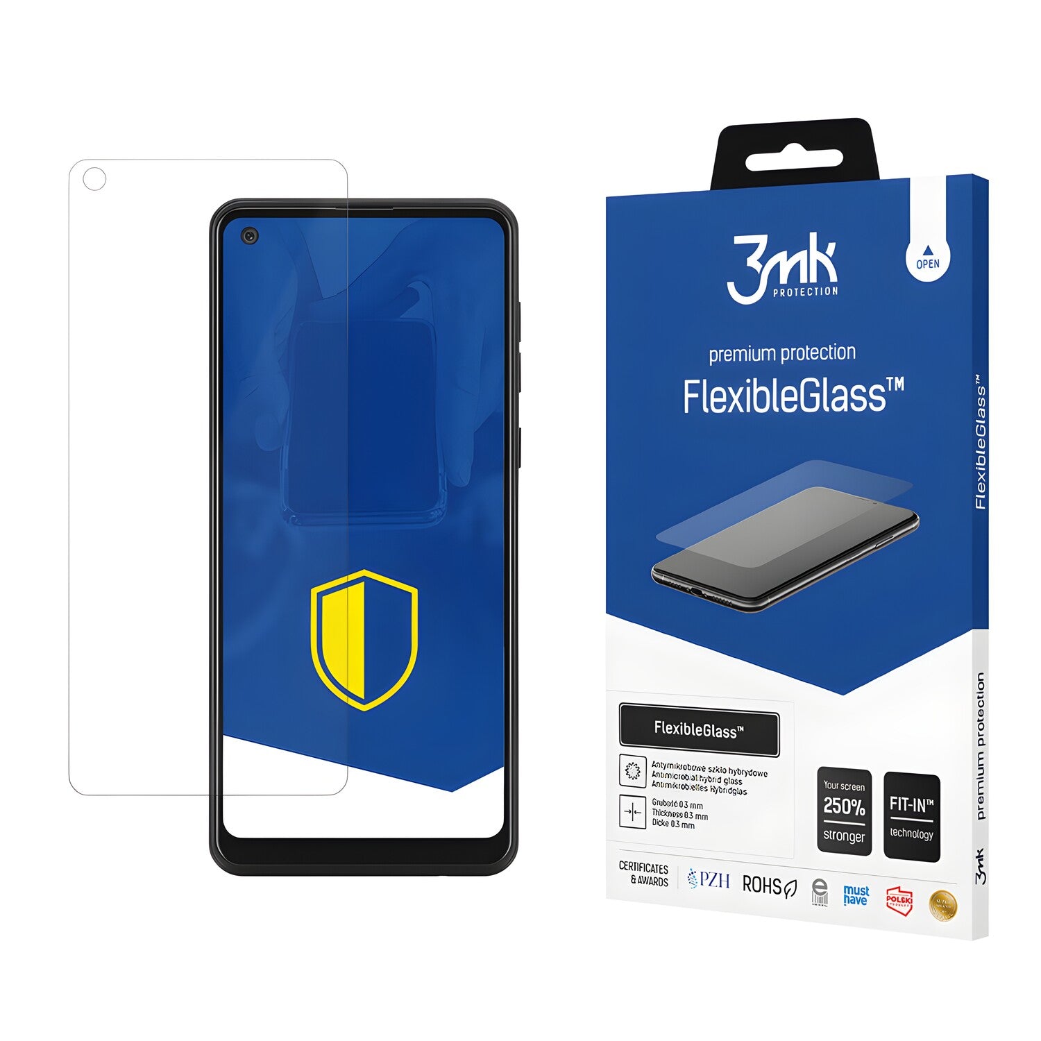 Zaštitno hibridno staklo 3mk FlexibleGlass za Samsung Galaxy A21 - Prozirna KP20863