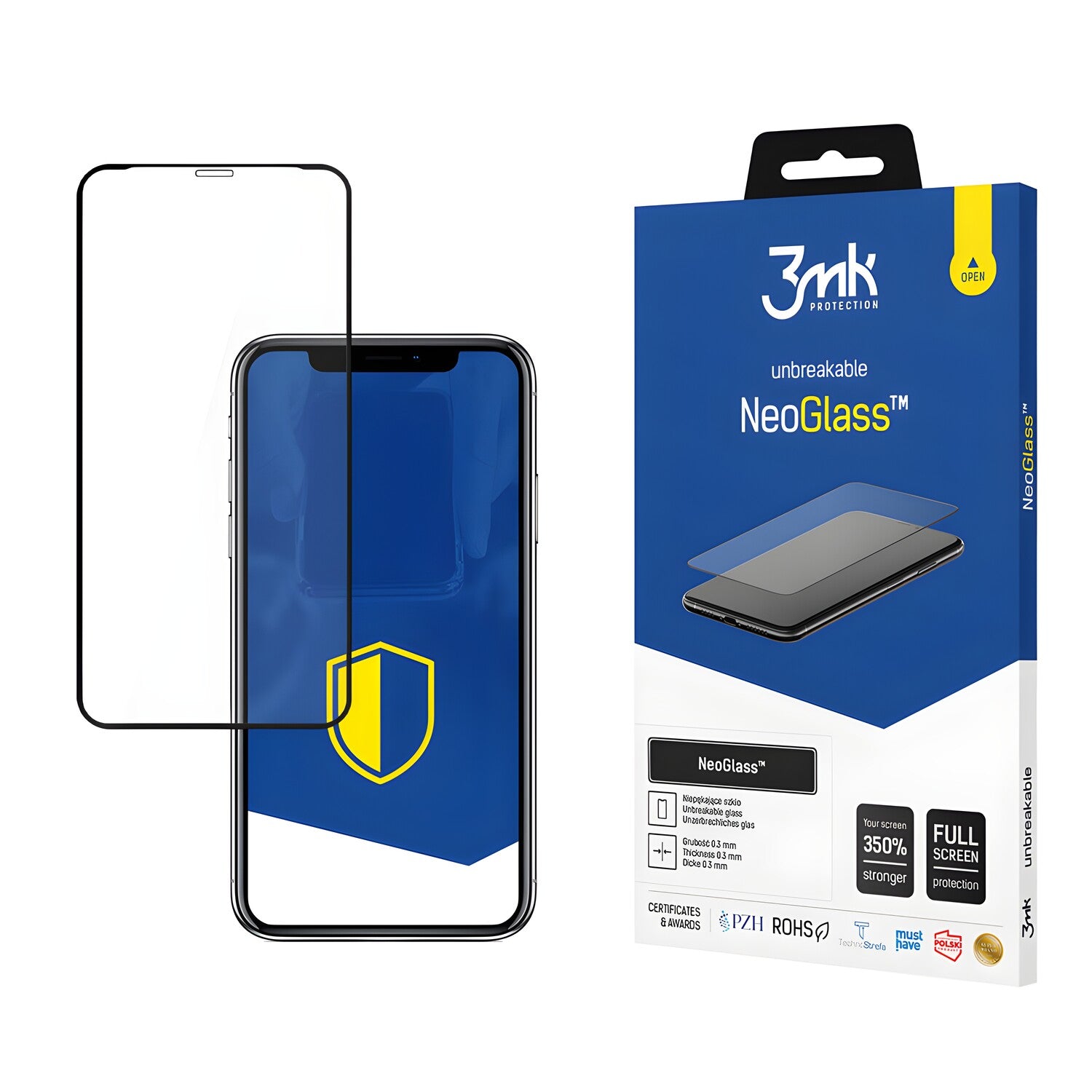 3mk NeoGlass™ zaštitno staklo za Apple iPhone XS Max - Crna KP21084