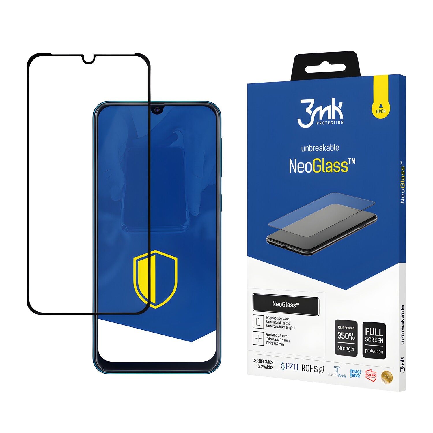 3mk NeoGlass™ zaštitno staklo za Samsung Galaxy M21 - Crna KP21089
