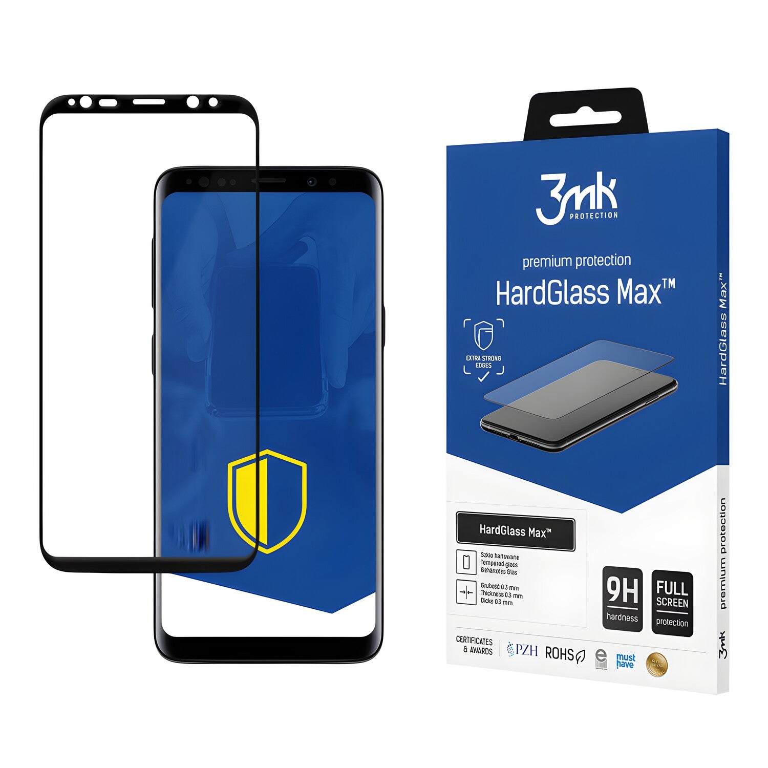 3mk HardGlass Max - zaštitno staklo za Samsung Galaxy S9 - Crna KP20987