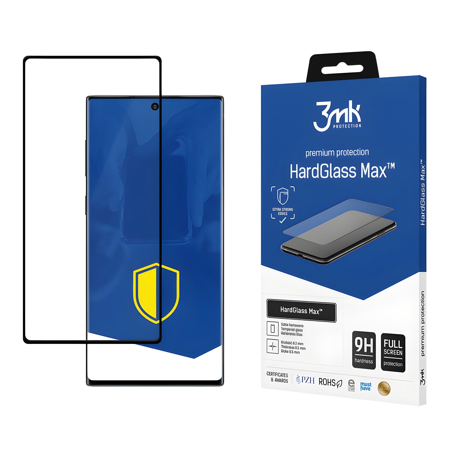 3mk HardGlass Max - zaštitno staklo za Samsung Galaxy Note 10 - Crna KP20990