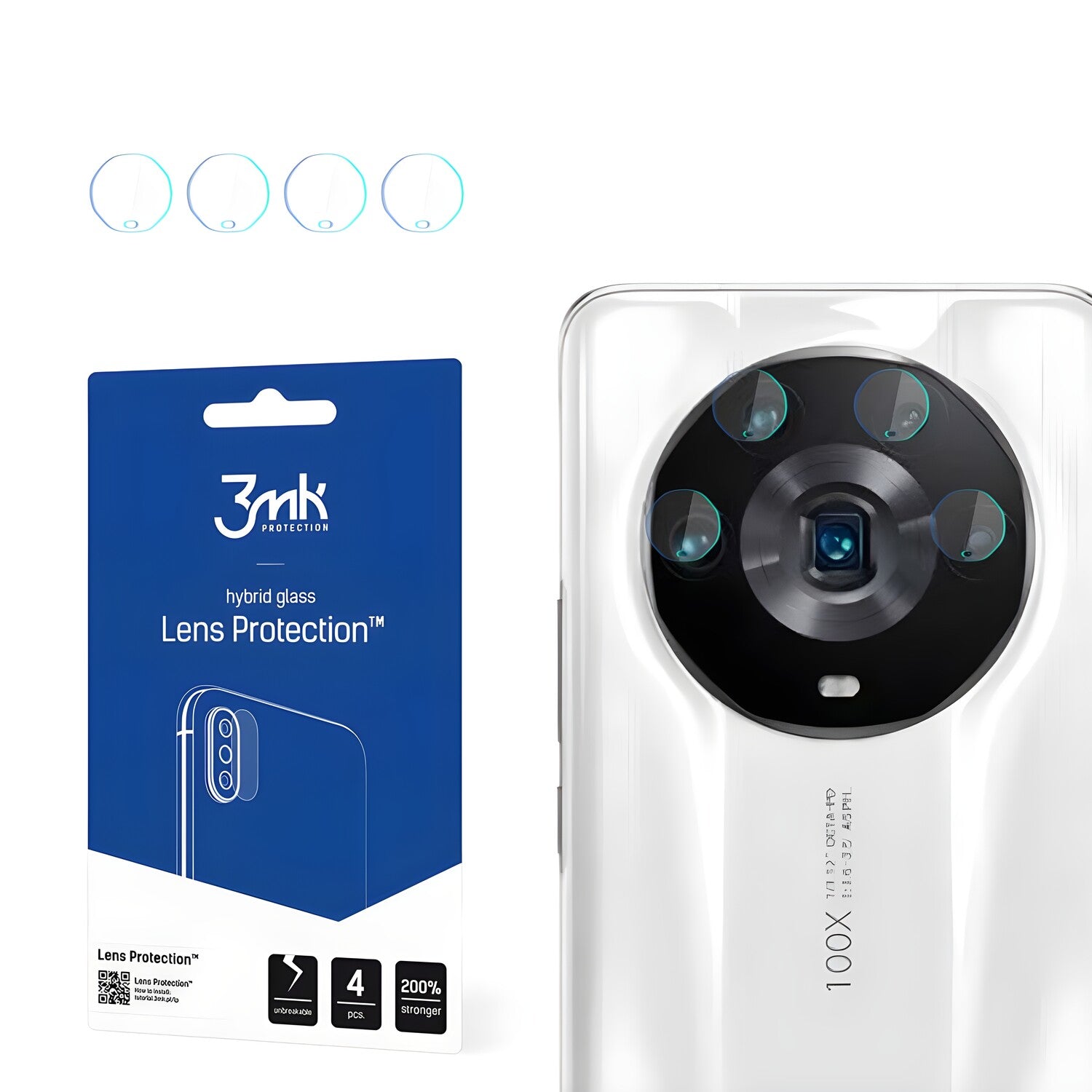4x Staklo za kameru 3mk za Honor Magic 4 Ultimate - Prozirna KP20529