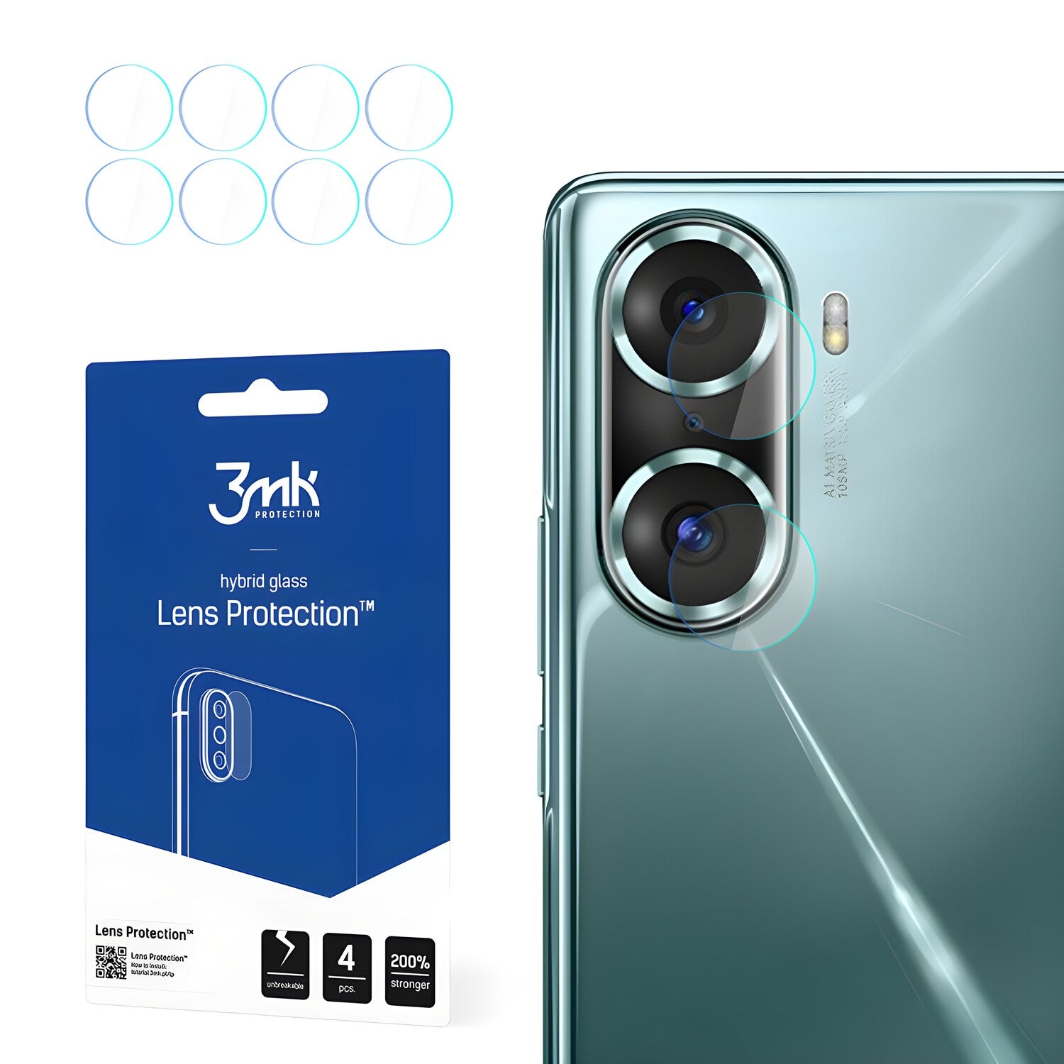 4x Staklo za kameru 3mk za Honor 60 Pro - Prozirna KP20517