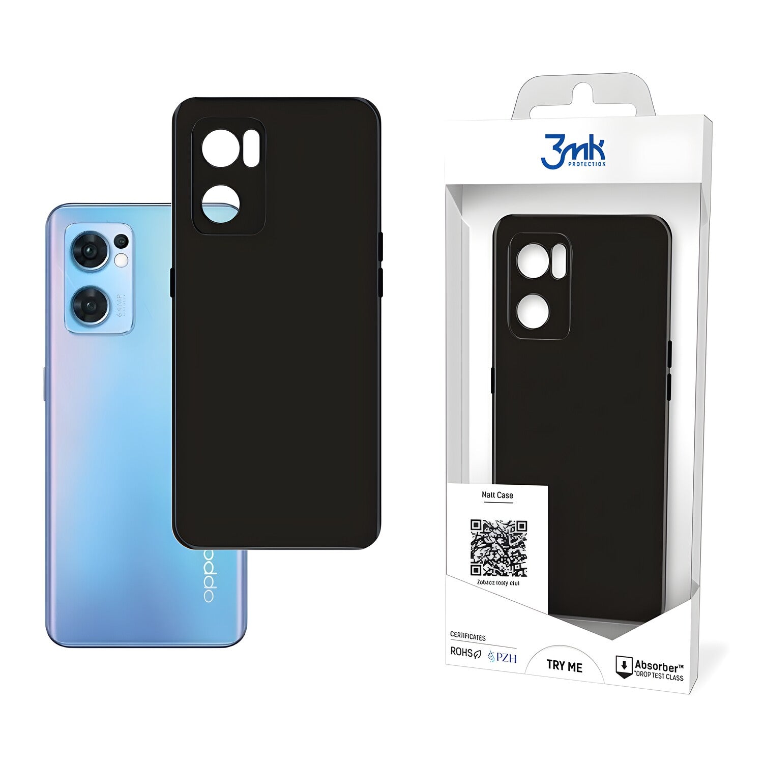 3mk Matt case futrola za Oppo Reno7 SE 5G - Crna KP20335