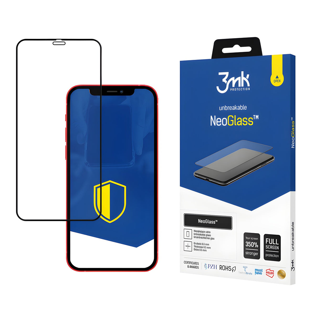 3mk NeoGlass™ zaštitno staklo za Apple iPhone 12/iPhone 12 Pro - Crna KP21095
