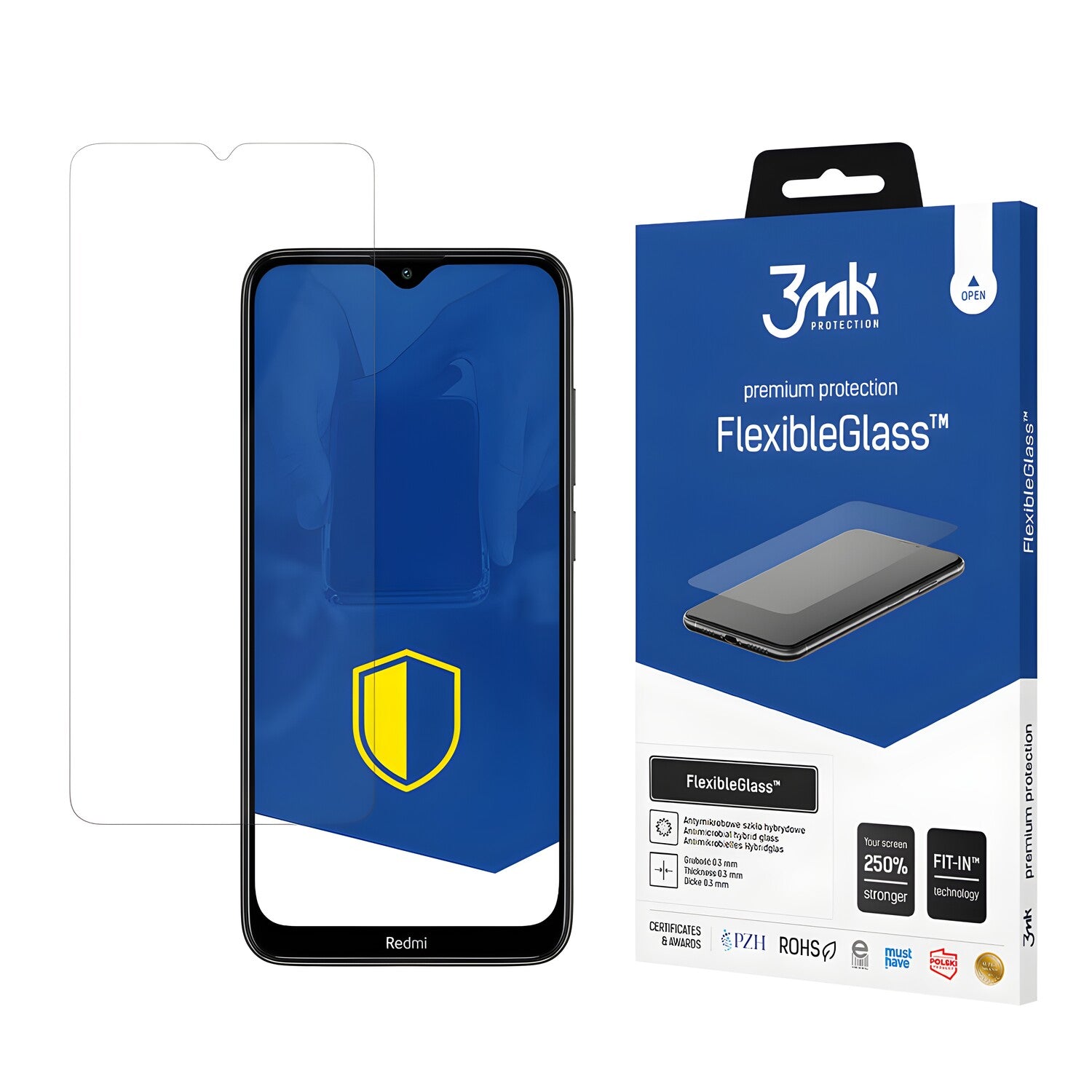 Zaštitno hibridno staklo 3mk FlexibleGlass za Xiaomi Redmi 8A - Prozirna KP20945