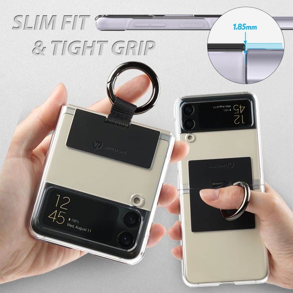 WHITESTONE PROZORNA MASKA S OBROČKOM ZA SAMSUNG GALAXY Z FLIP 4 – ČRNA