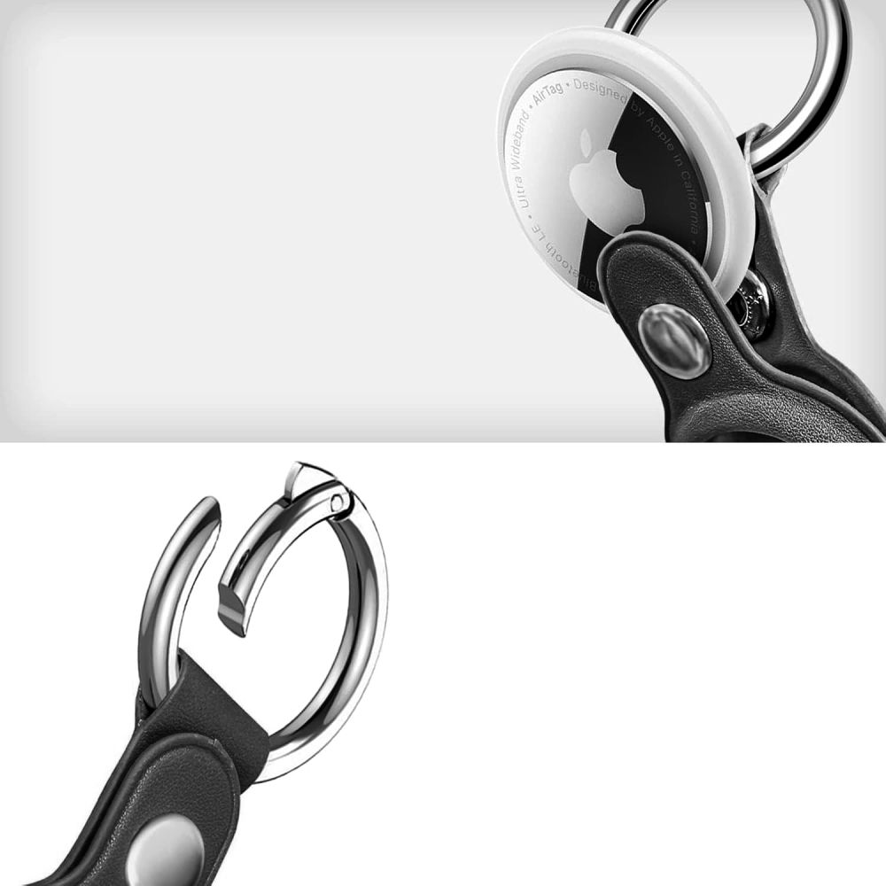 TECH-PROTECT NATURALFIT obesek etui za Apple AirTag 1 / 2 – črn