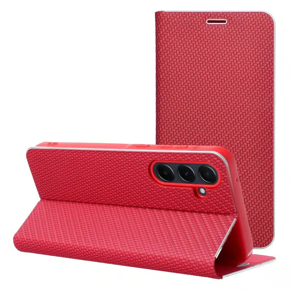 LUNA Book Carbon etui za SAMSUNG GALAXY A16 5G rdeč