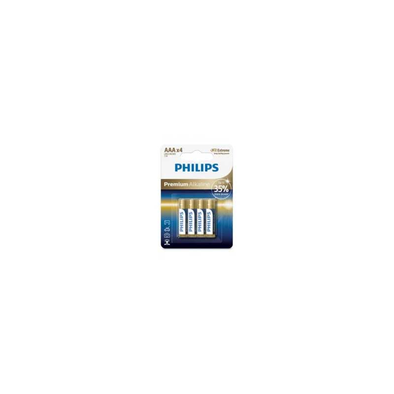 Baterija Philips Premium Alkaline 1.5V AAA LR03M4B/10