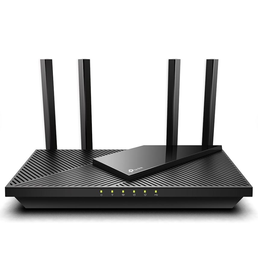 TP-Link Archer AX55 Pro bežični usmjerivač Gigabit Ethernet Dvofrekvencijski (2,4 GHz / 5 GHz) Crno