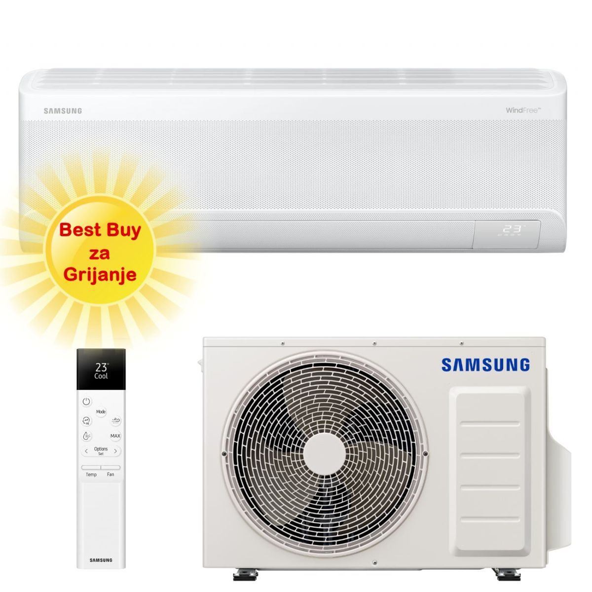 SAMSUNG KLIMA UREĐAJ 5kW - AR70F18C1AWN, za prostor do 50m2, A++ energetska klasa