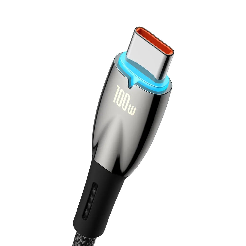 BASEUS kabel USB A do Type-C Power Delivery 100W Glimmer Series CADH000501 2m crni