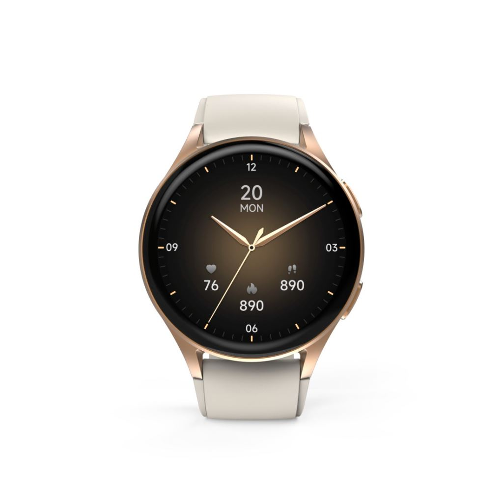 Hama Smartwatch 8900 3,3 cm (1.3") AMOLED 42 mm Digitalno 466 x 466 pikseli Ekran osjetljiv na dodir Zlatno GPS