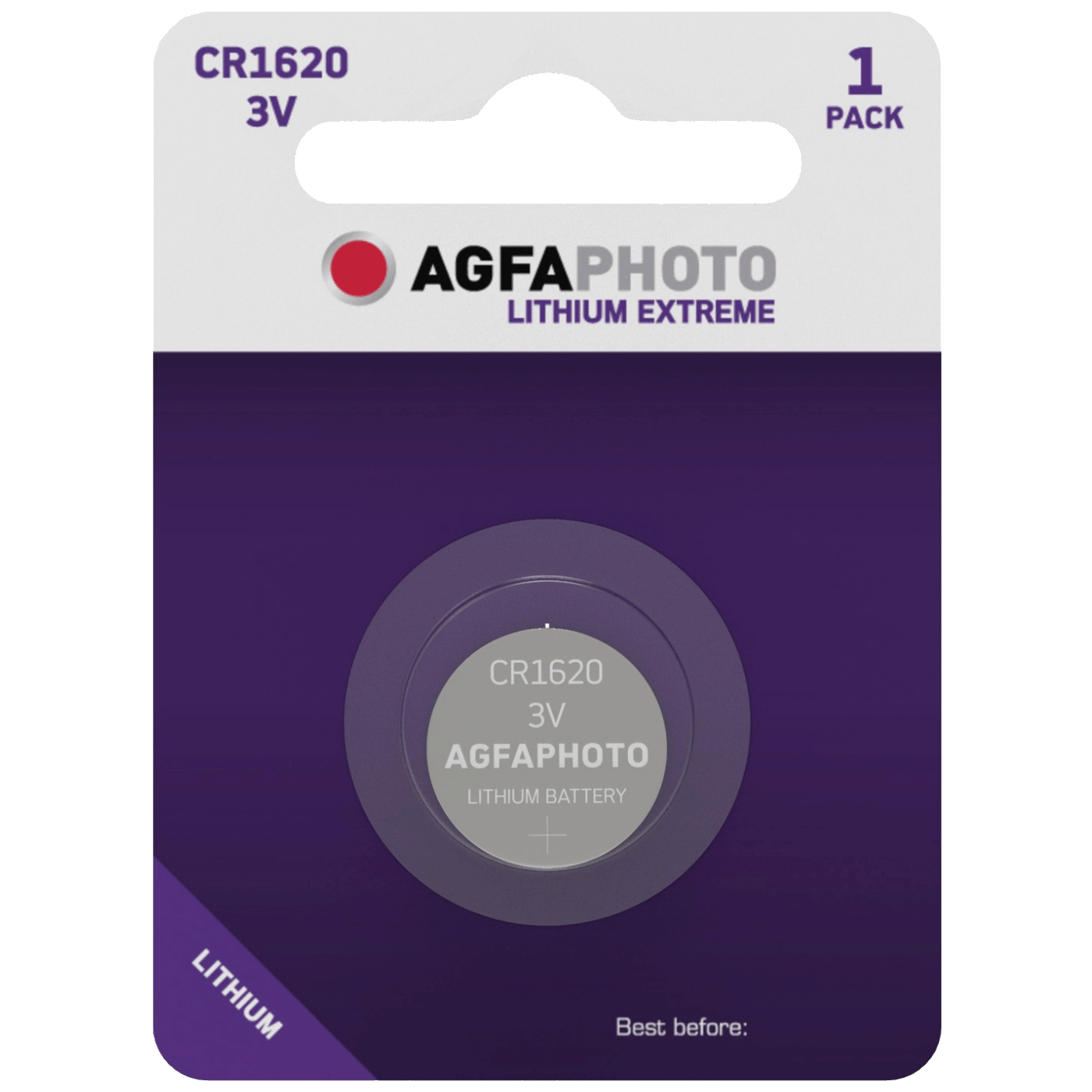 AgfaPhoto Baterija litijska CR1620, 3V dugmasta, blister pak. 1 kom. - APCR1620 B1
