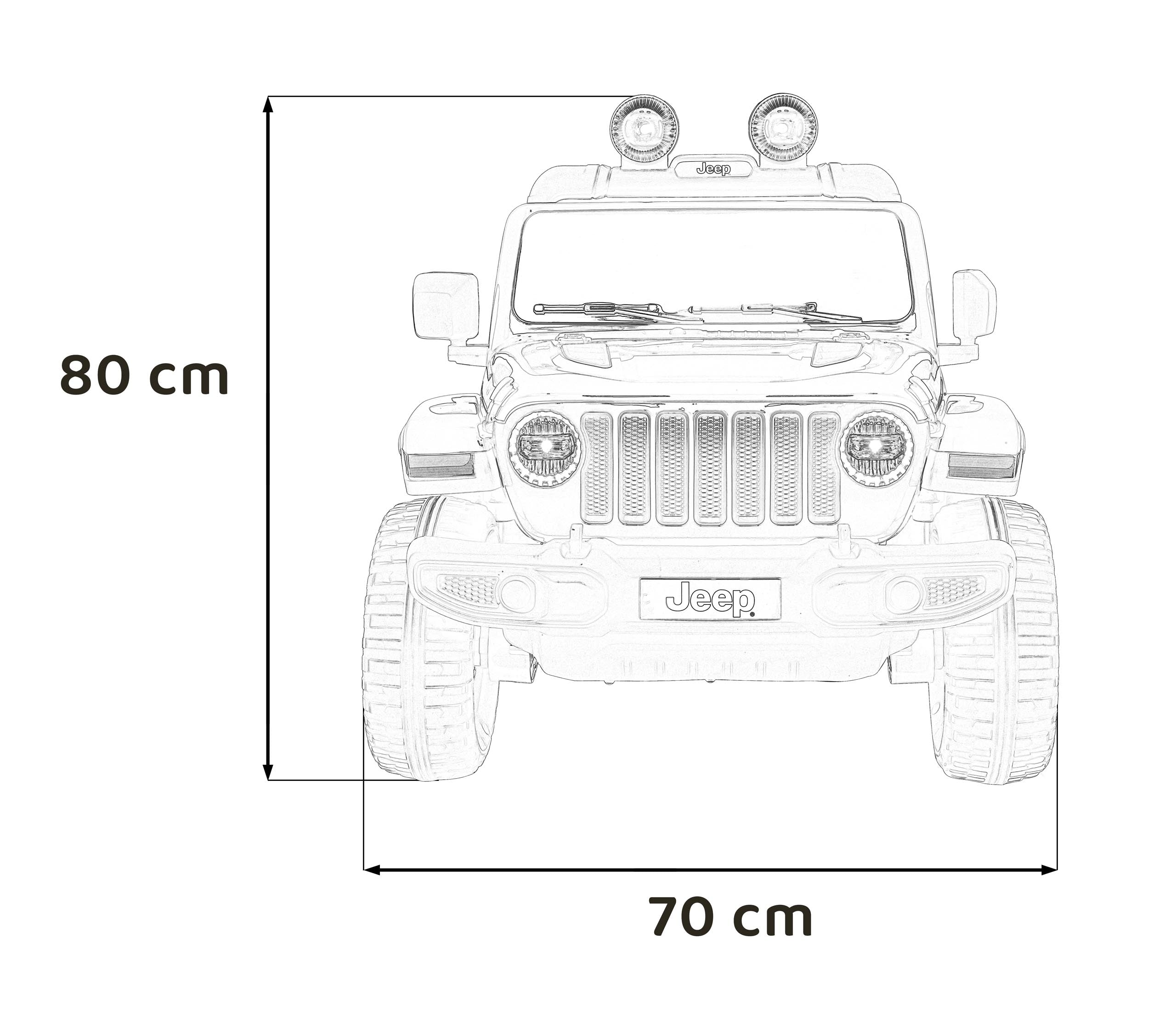 Licencirani auto na akumulator Jeep Wrangler Rubicon 4x4 - crveni