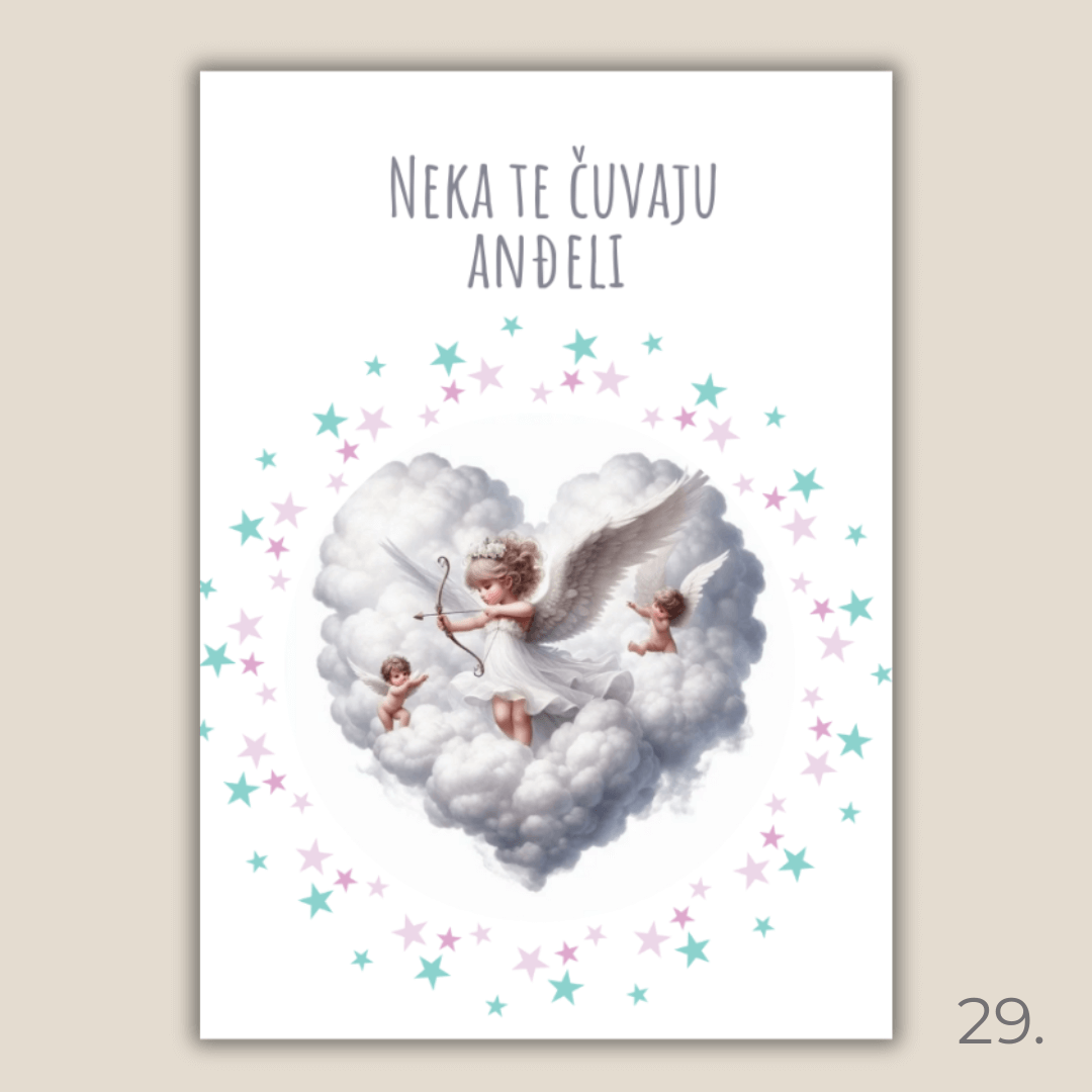 Magneti "Naj te čuvajo angeli" – nežen spomin za krst, rojstvo in posebne trenutke