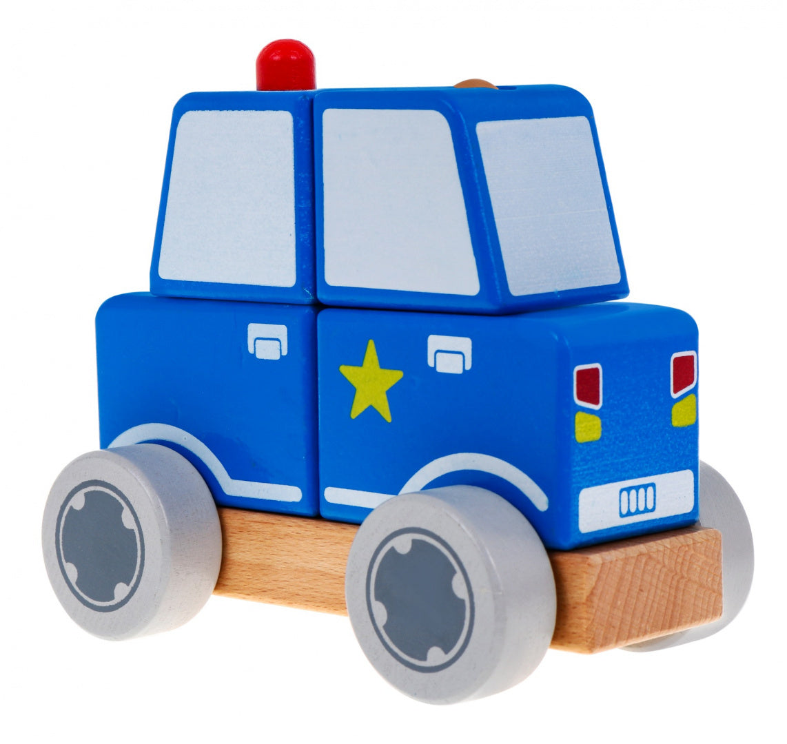 Drveni edukativni policijski auto za sastavljanje - Police
