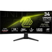 MSI MAG 346CQ računalni monitor 86,4 cm (34") 3440 x 1440 pikseli UltraWide Dual Quad HD LCD Crno