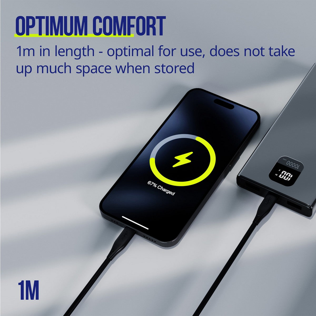 ALLITY kabel AUC-02 USB-C - USB-C 1,0 m 100W CRNI