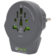 q2power Adapter, putni, univerzalni sa USB-om - World to Europe USB