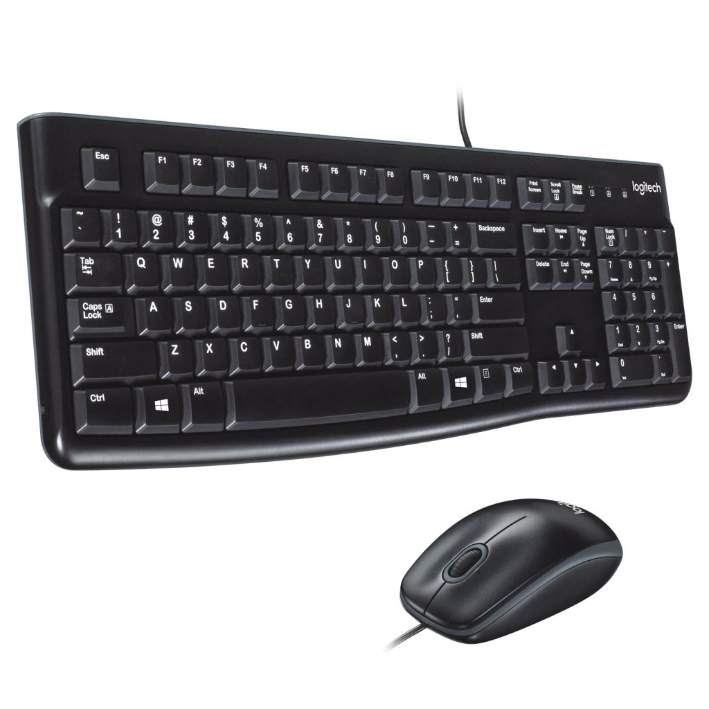 Logitech Desktop MK120 tipkovnica Miš priložen USB QWERTY Engleski Crno