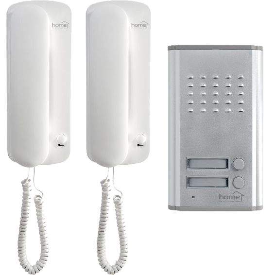 home Interfon žični sa dvije unutarnje jedinice, elek.otvaranje - DP 012
