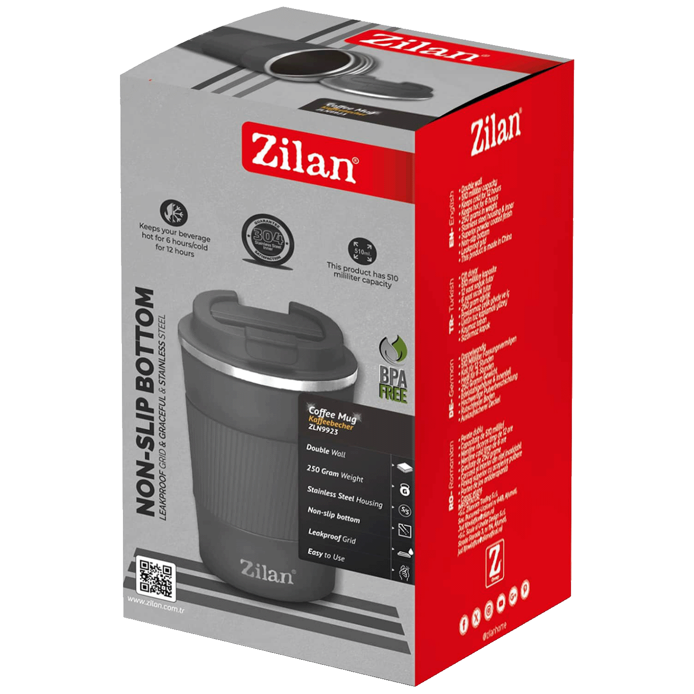 Zilan Termos boca, 510 ml, siva - ZLN9923