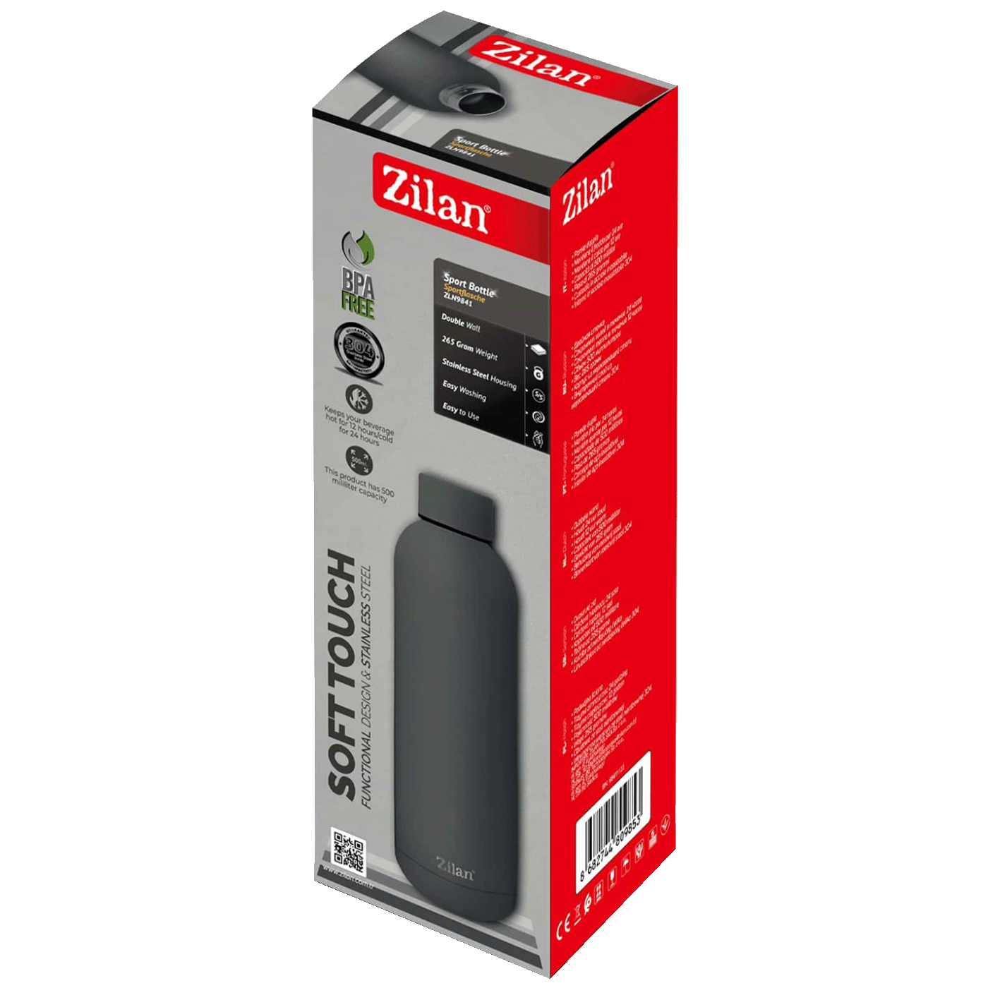 Zilan Termos boca, 500 ml, siva - ZLN9841