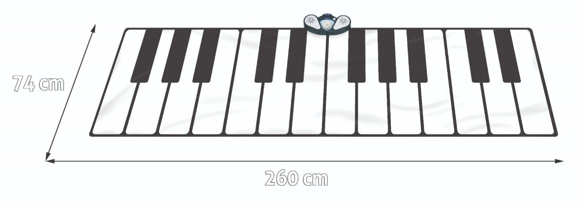 Velika prostirka sa zvučnim efektima klavira Super Music