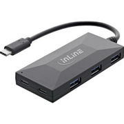 InLine 35398 sučelje čvorišta USB 2.0 Type-C 5000 Mbit/s Crno