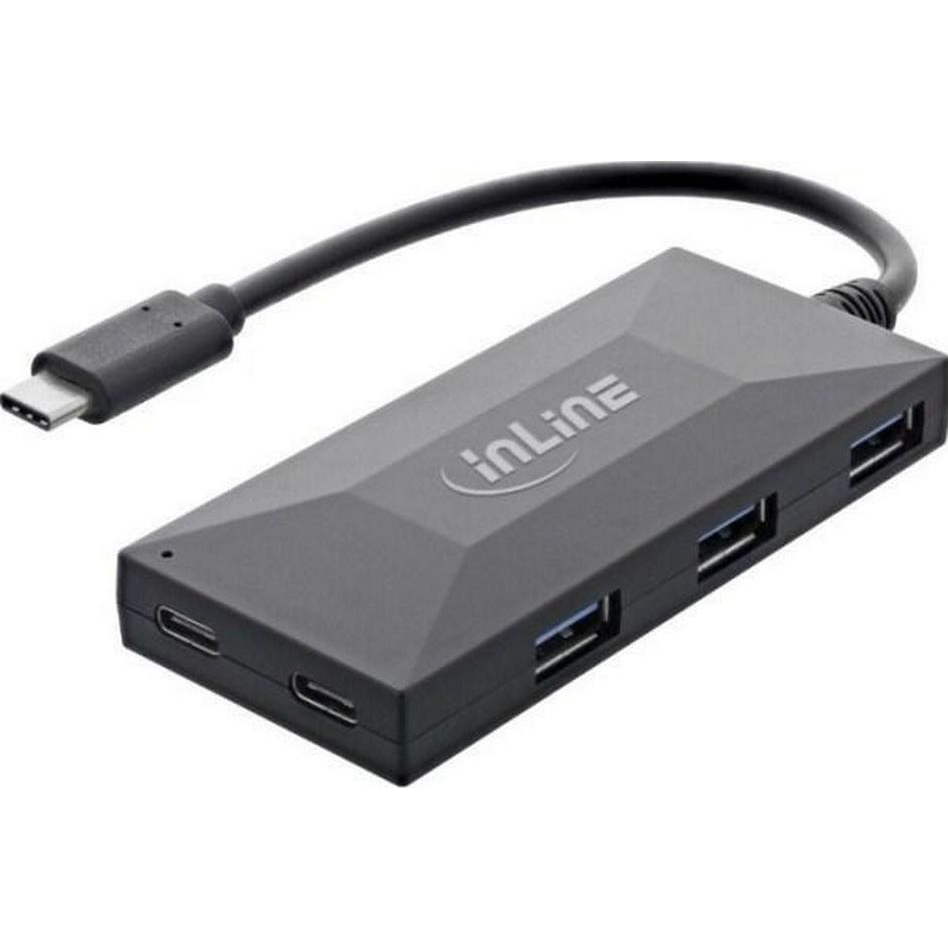 InLine 35398 sučelje čvorišta USB 2.0 Type-C 5000 Mbit/s Crno