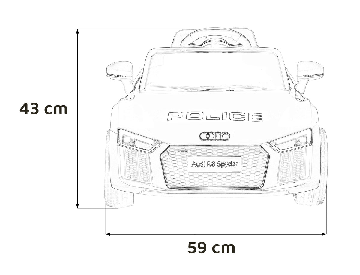 Licencirani auto na akumulator Audi R8 Spyder Police