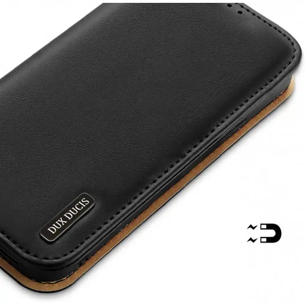 Dux Ducis Hivo etui za Apple iPhone 15 Plus iz usnja, črn