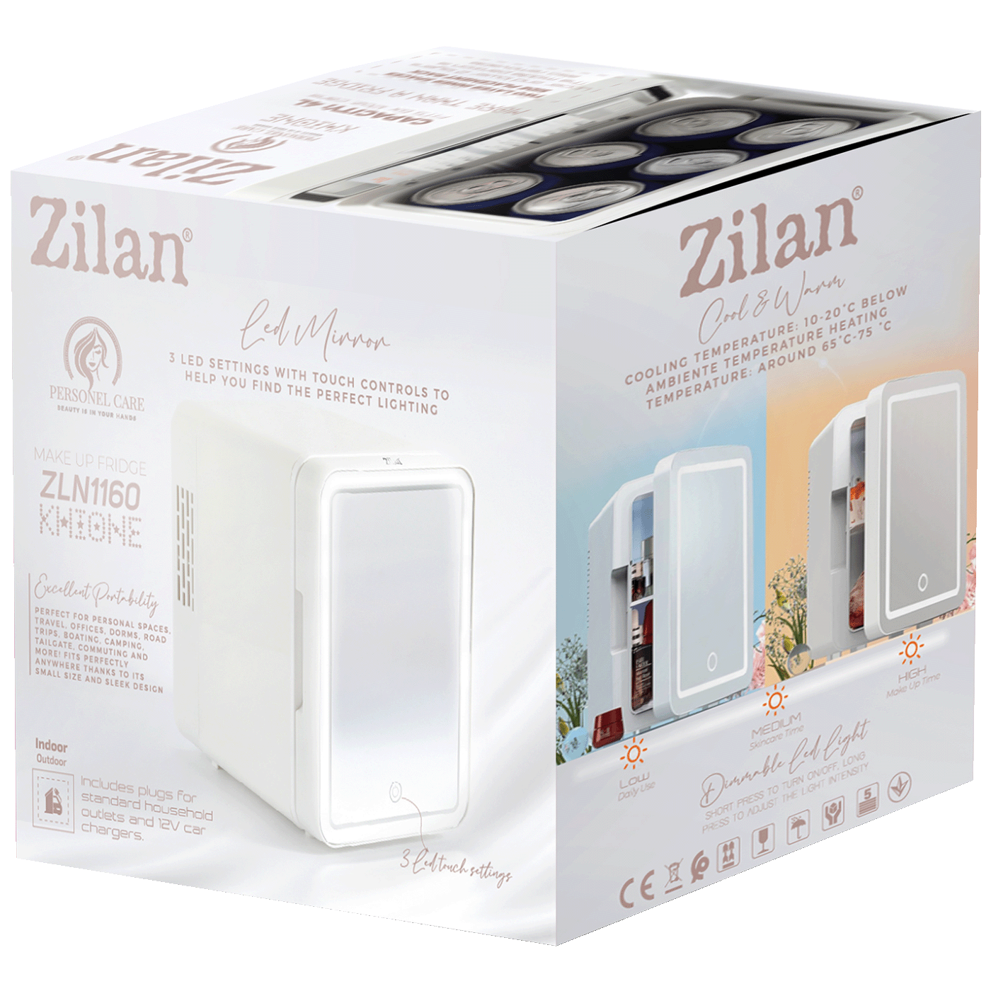 Zilan Mini hladnjak, prijenosni, hlađenje/grijanje, 4 l., 12V/220V - ZLN1160