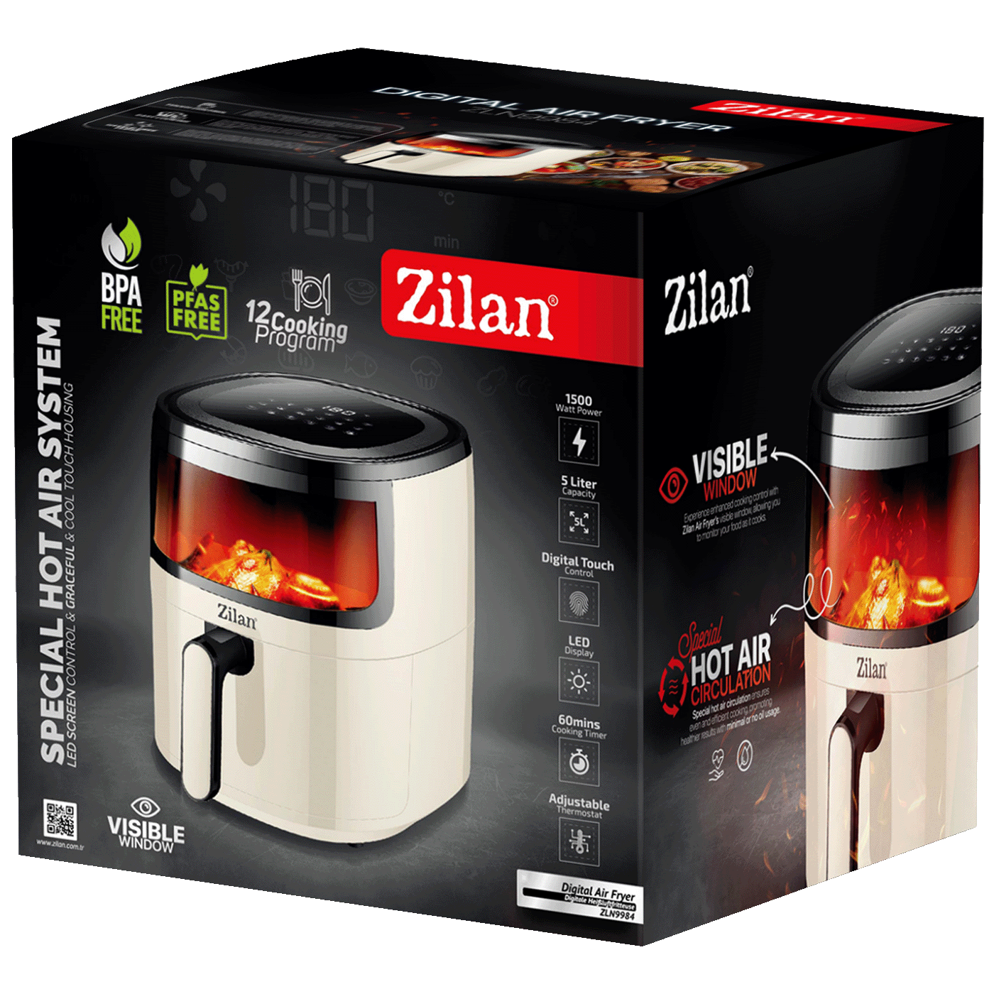 Zilan Friteza na vrući zrak, 1500 W, zapremina posude 5 lit. - ZLN9984