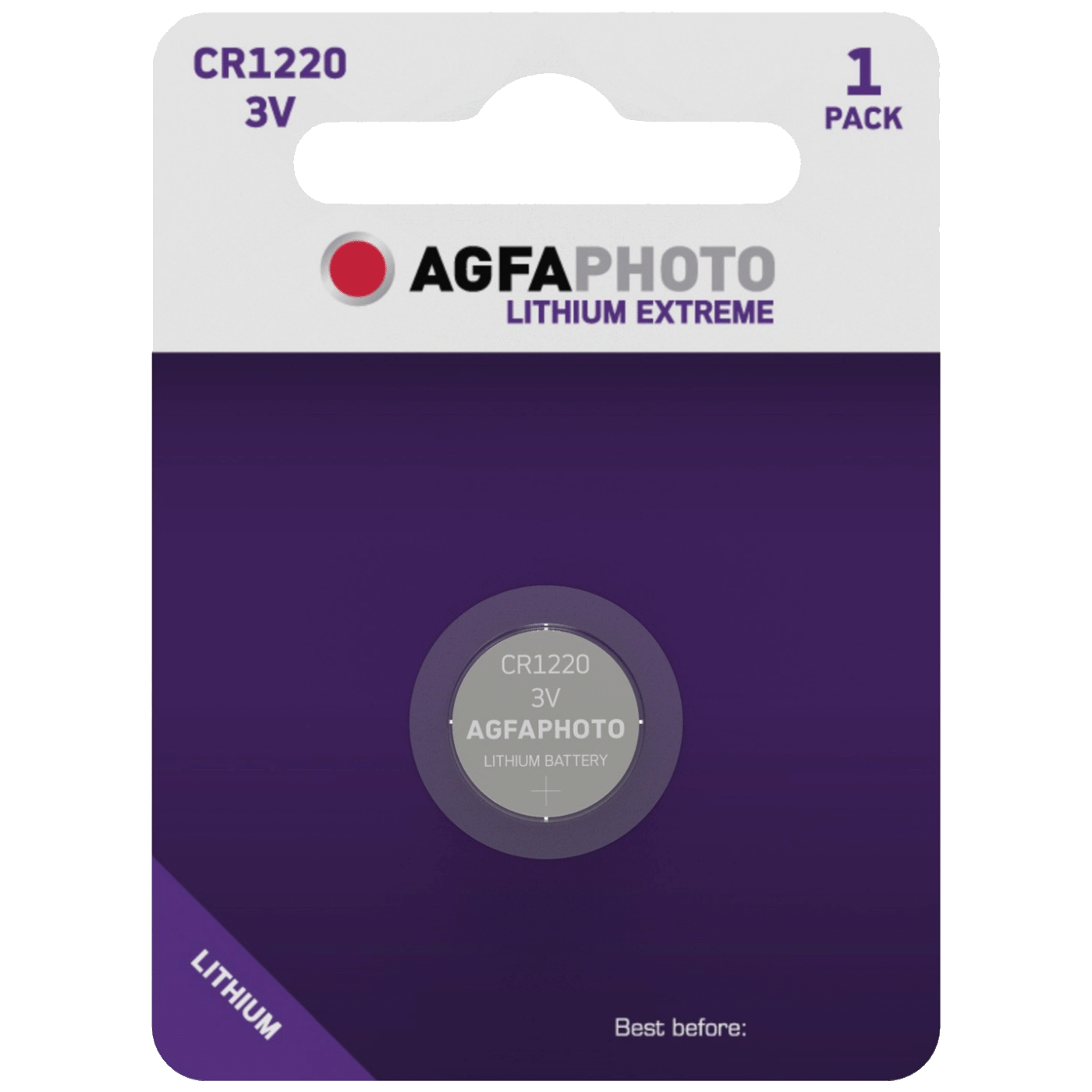AgfaPhoto Baterija litijska CR1220, 3V dugmasta, blister pak. 1 kom. - APCR1220 B1