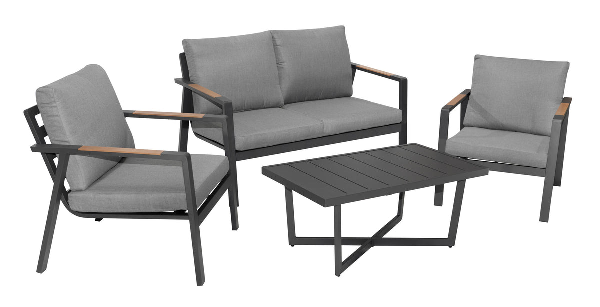 Aluminijska vrtna garnitura - sofa + 2 fotelje + stol
