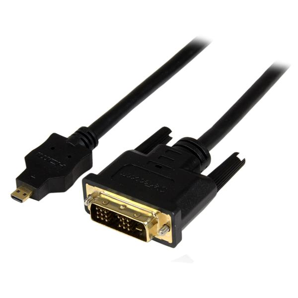 StarTech.com HDDDVIMM2M prilagodnik za video kabel 2 m Micro-HDMI DVI-D Crno