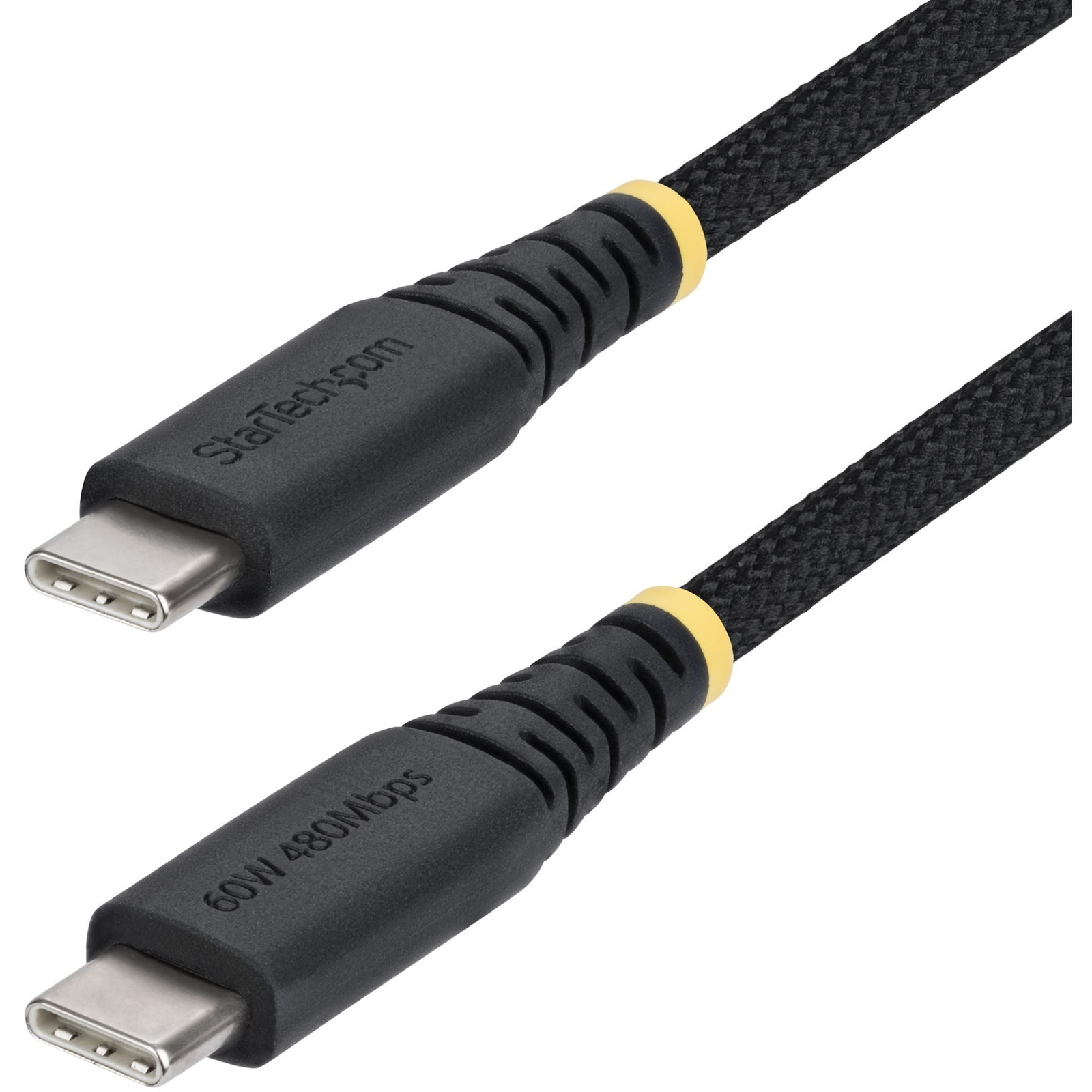 StarTech.com USB2CC15CMNCBR USB kabel USB 2.0 0,15 m USB C 0,48 Gbit/s 60 W Crno