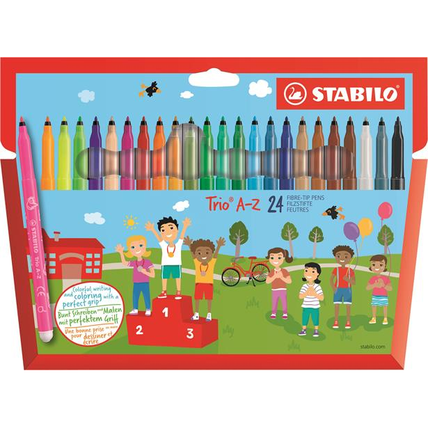 STABILO Trio A–Z flomaster Fine Višebojno 24 kom