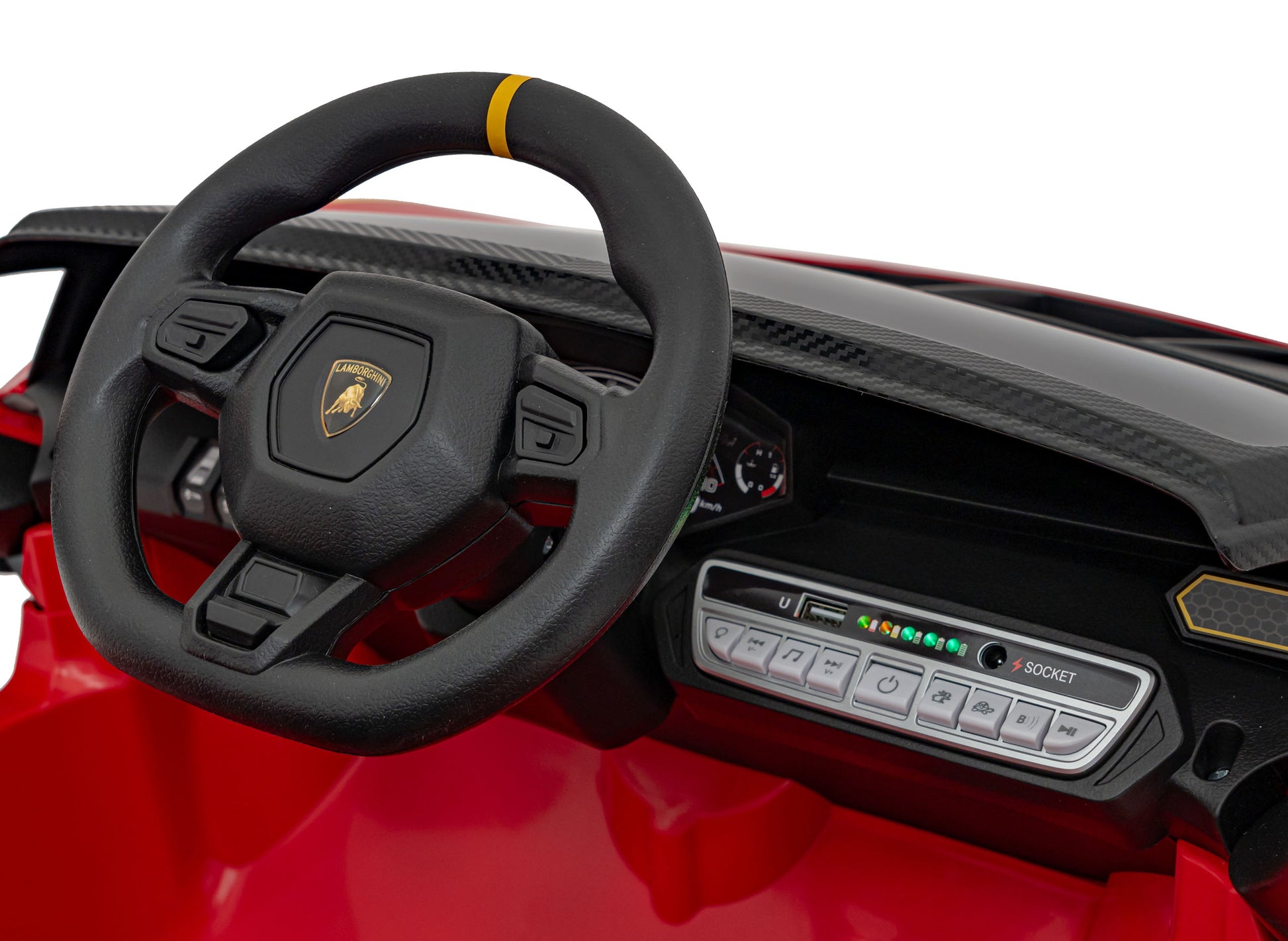 Licencirani auto na akumulator Lamborghini Invencible - crveni