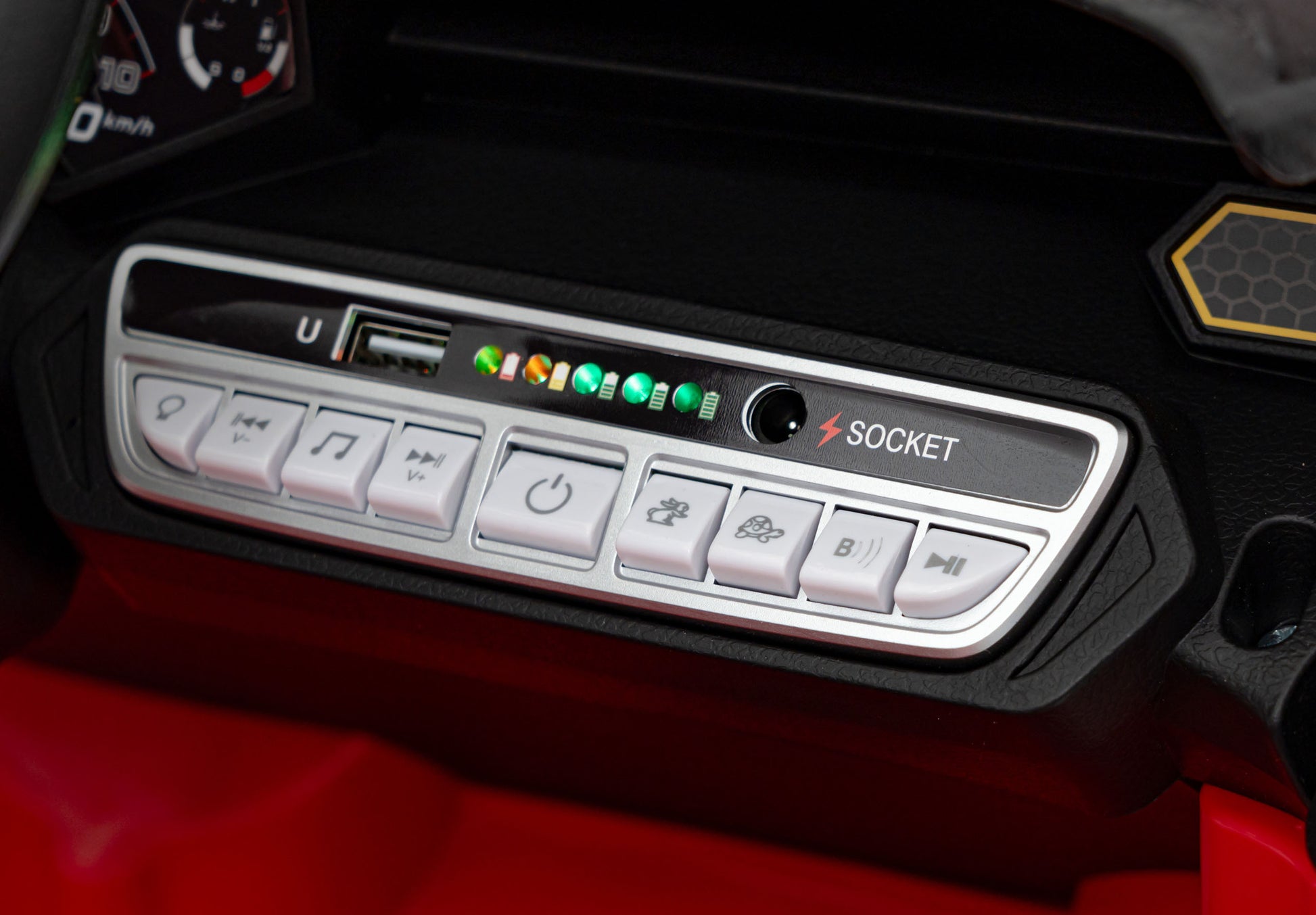 Licencirani auto na akumulator Lamborghini Invencible - crveni