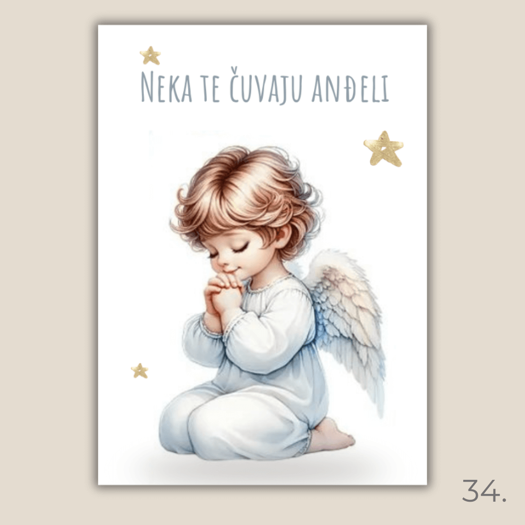 Magneti "Naj te čuvajo angeli" – nežen spomin za krst, rojstvo in posebne trenutke