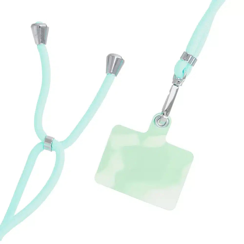 SWING obesek za telefon nastavljive dolžine / dolžina kabla 165 cm (maks. 82,5 cm v zanki) / rama ali vrat – svetlo zelena