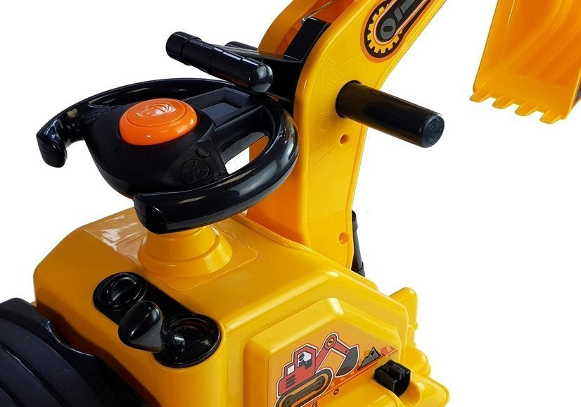 Dječja guralica Excavator arm - žuta